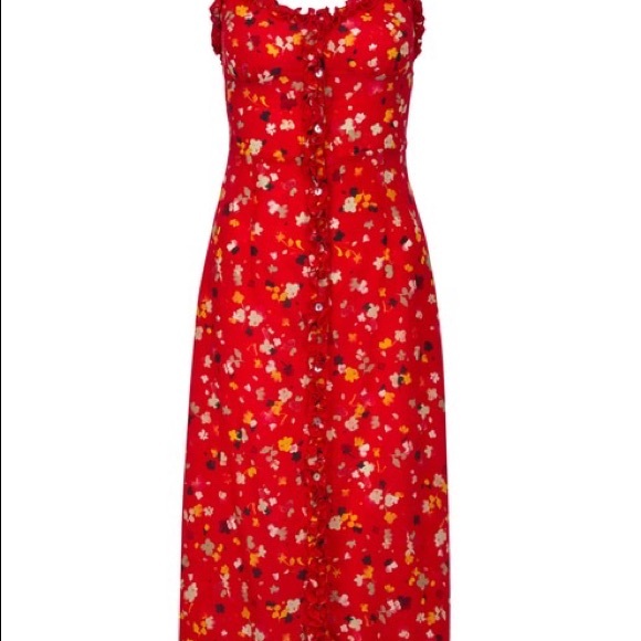 Realisation Par Red Floral Midi Dress - Picture 4 of 6